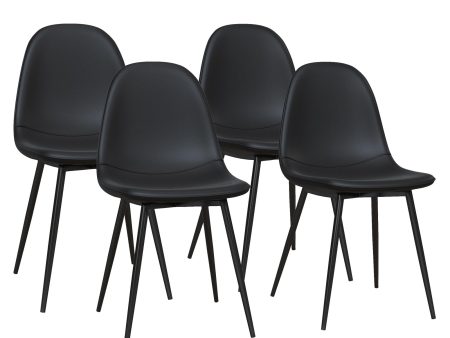 Brandon Upholstered Mid Century Modern Kitchen Dining Chairs, Set of 4 Sale