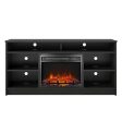 Hendrix 55 Inch TV Stand with Electric Fireplace Insert and 6 Shelves Online Sale