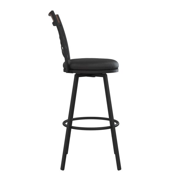 Lesley Upholstered Seat Swivel Barstool For Cheap