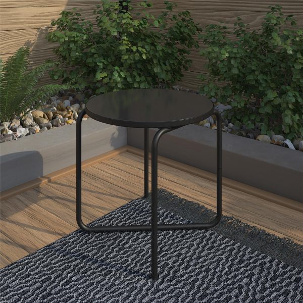 Modern Outdoor Indoor 18 Inch Round Glass Side Table For Cheap