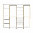 Gwyneth Closet 4 Piece Bundle-2 Hanging Rod, 1 Shelf & 1 Drawer Unit Sale