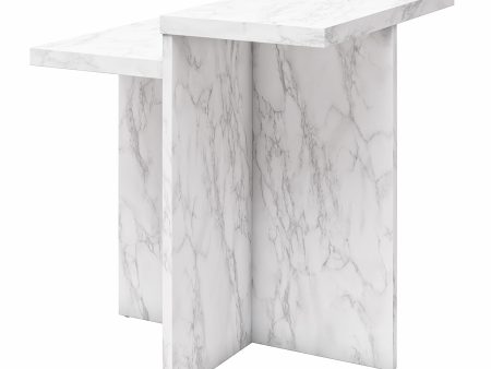 Brielle Accent Table with Faux Marble Online Sale