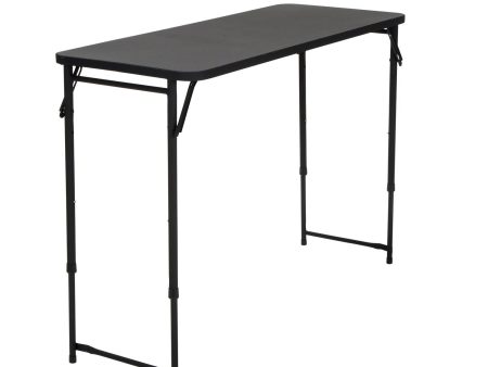 20 Inch x 48 Inch Adjustable Plastic Top Serving Folding Table Cheap