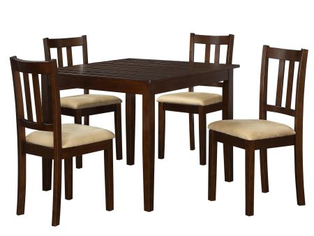 Redmond 5 Piece Traditional Dining Set with Table and 4 Chairs Discount