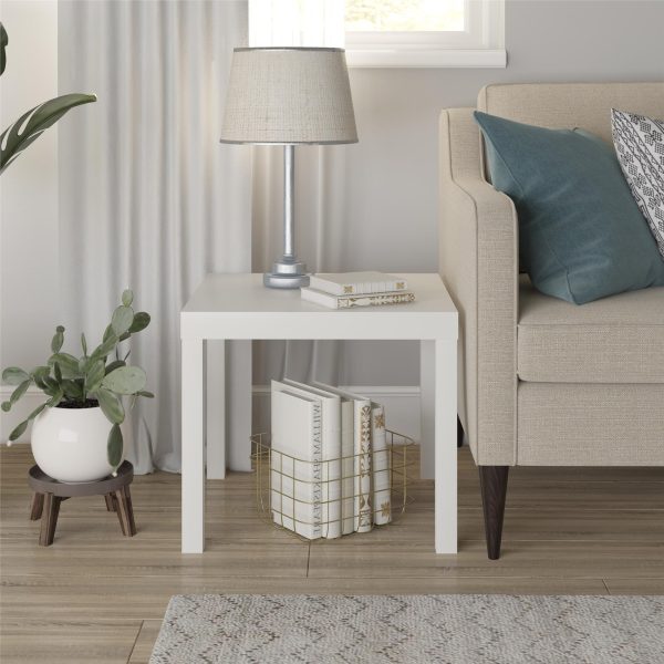 Parsons Hollow Core End Table with Large Top For Discount