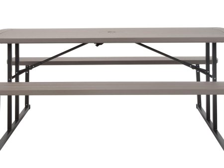 Outdoor 6 Foot Folding Picnic Table, Comfortably Seats 8 People Online now