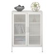 Shadwick 2 Door Metal Locker Accent Storage Cabinet-Mesh Metal Doors For Cheap