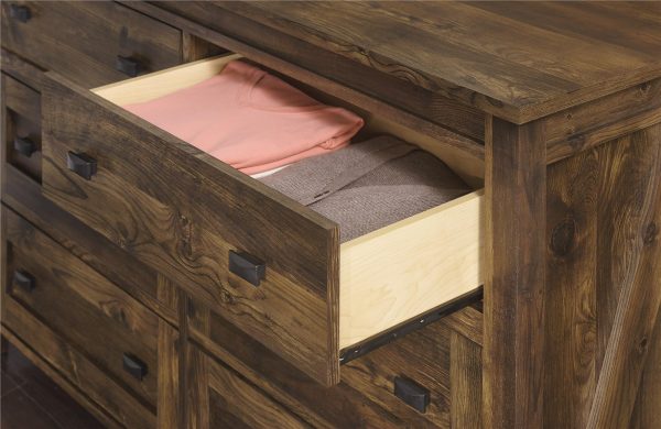 Farmington 6 Drawer Rustic Farmhouse Dresser with Linen Interiors Supply