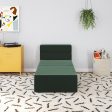 The Flower Ottoman Pouf Comfort Floor Seat and Footrest with Velour Fabric Online