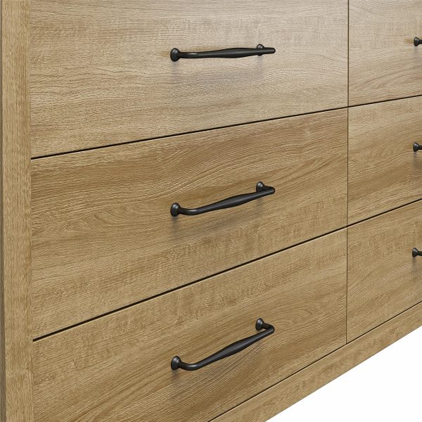 Augusta 6 Drawer Wide Dresser with Easy SwitchLock™ Assembly Fashion