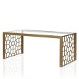 Juliette Glass Top Coffee Table with Cut Out Detailing Online now