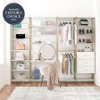 Gwyneth Closet 4 Piece Bundle-Shelves, Vanity, Hanging Rods & Drawers Fashion