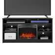 Hendrix 55 Inch TV Stand with Electric Fireplace Insert and 6 Shelves Online Sale