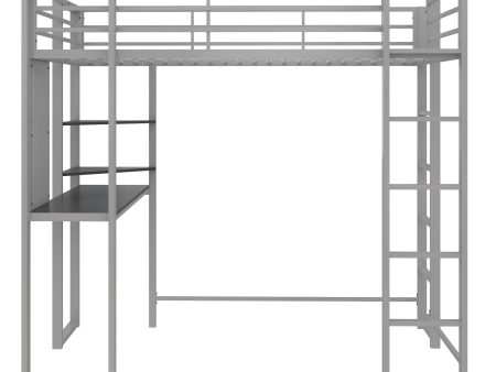 Abode Metal Loft Bed with Built in Desk and Storage Space Sale