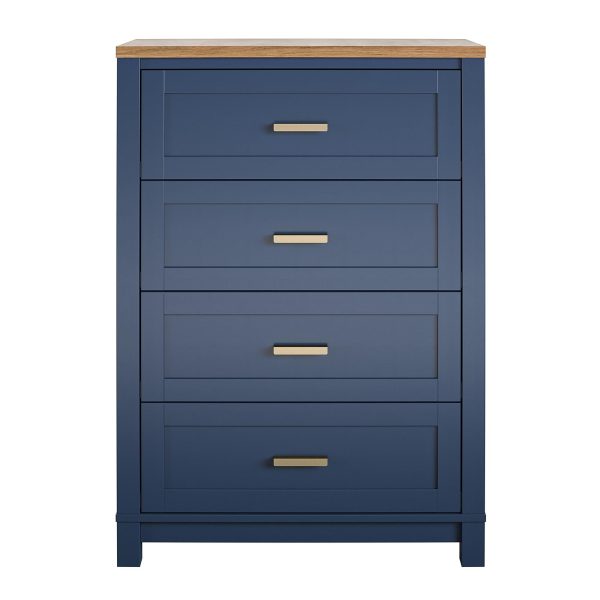 Armada 4 Drawer Dresser with Gold Knobs Cheap