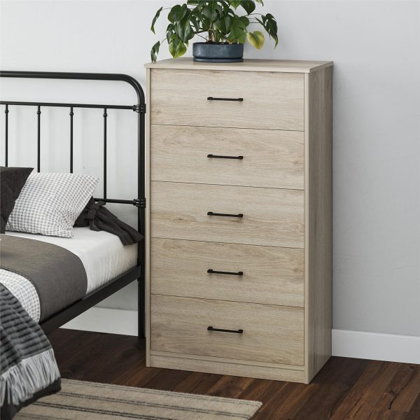 Easy Build Pearce Tall 5 Drawer Dresser with Interlocking SwitchLock™ System Online