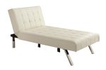 Emily Tufted Upholstered Chaise Lounger Chair with Adjustable Back Discount