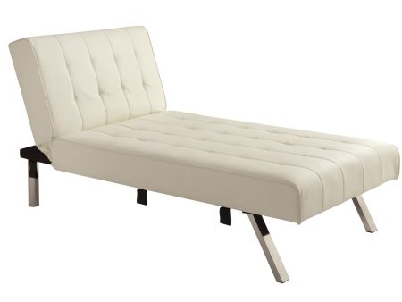 Emily Tufted Upholstered Chaise Lounger Chair with Adjustable Back Discount