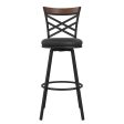 Lesley Upholstered Seat Swivel Barstool For Cheap