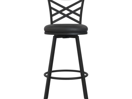 Lesley Upholstered Seat Swivel Barstool For Cheap