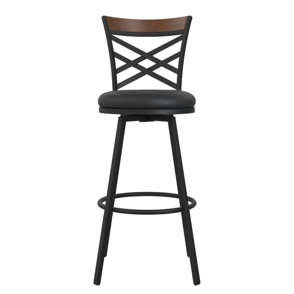 Lesley Upholstered Seat Swivel Barstool For Cheap