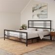 Burbank Metal Frame Bed with Adjustable Heights for Under Bed Storage Supply