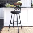 Lesley Upholstered Seat Swivel Barstool For Cheap