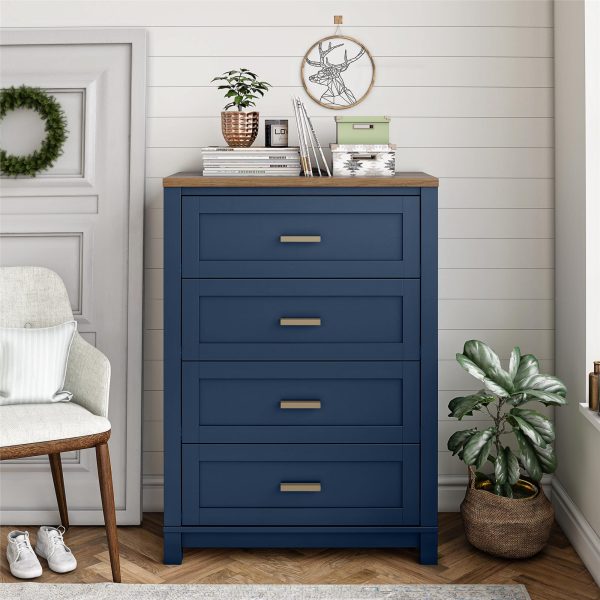 Armada 4 Drawer Dresser with Gold Knobs Cheap