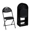 Commercial Fan Back Plastic Folding Stacking Chairs, Set of 8 on Sale