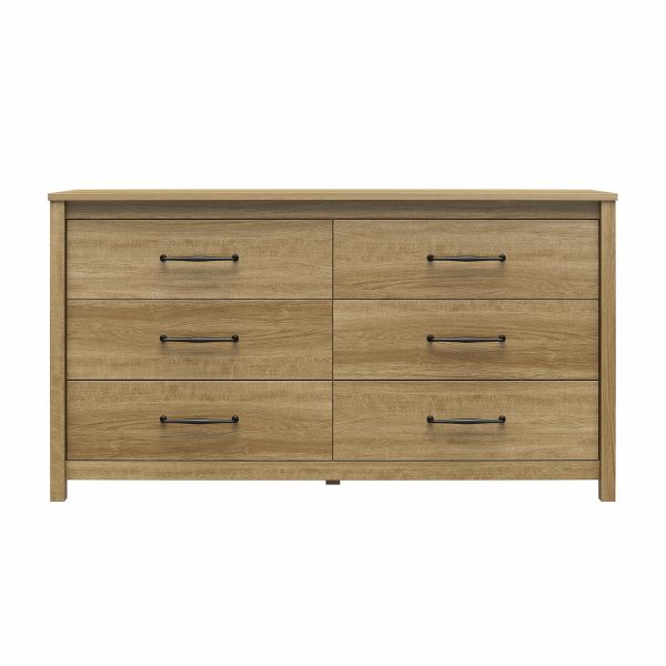 Augusta 6 Drawer Wide Dresser with Easy SwitchLock™ Assembly Fashion