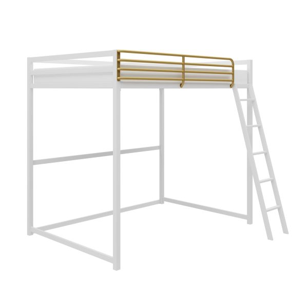 Haven Full Metal Loft Bed with Ladder and Under Bed Storage on Sale