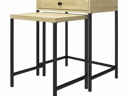 Brookville Nesting Side Tables with Minimalistic 2-Tone Design Fashion