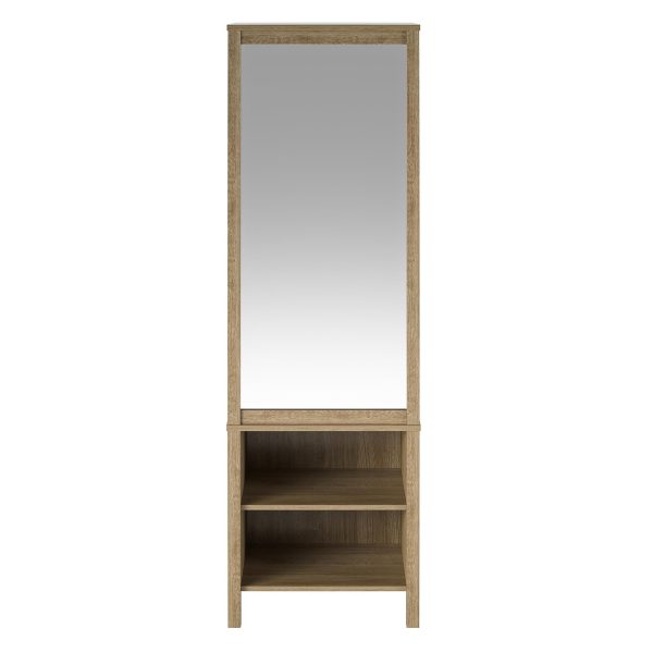 Amberly Wardrobe with Mirror, Clothing Bar and 3 Shelves Fashion