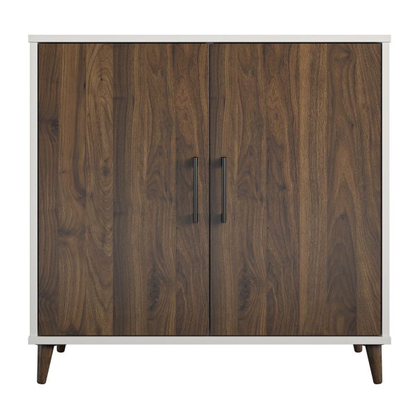 Modern Accent Cabinet with 2 Doors and 4 Storage Shelves For Sale