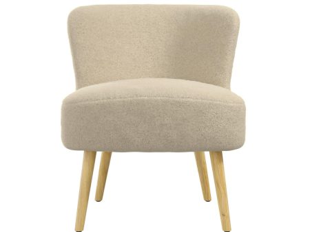 Easton Boucle Kids  Accent Chair with Natural Wood Legs Supply