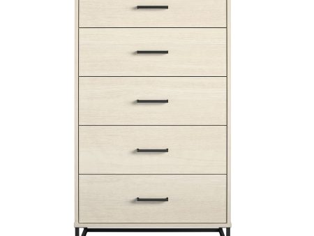 Kelly 5 Drawer Dresser With a Metal Hardware and Base Discount