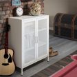 Shadwick 2 Door Metal Locker Accent Storage Cabinet-Mesh Metal Doors For Cheap