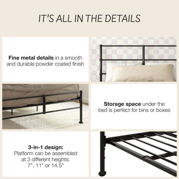 MacKenzie Adaptable Metal Platform Bed Discount