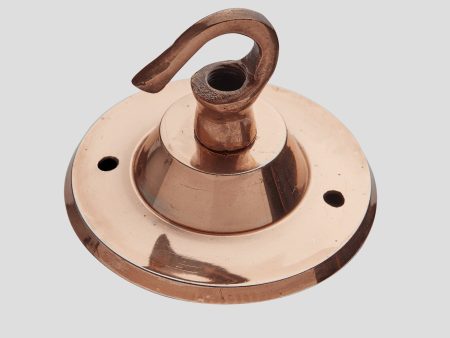 Edison Hook Ceiling Rose - 1 Outlet - Copper on Sale