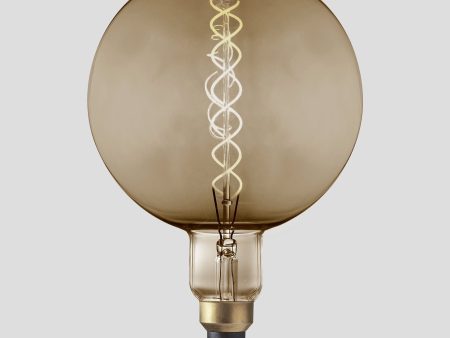 Vintage Giant LED Edison Bulb Old Filament Lamp - 8W E27 Spiral Globe G200 - Smoke Grey Online Hot Sale