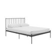 Ares Metal Bed with Adjustable Height Frame for Additional Under Bed Storage Fashion