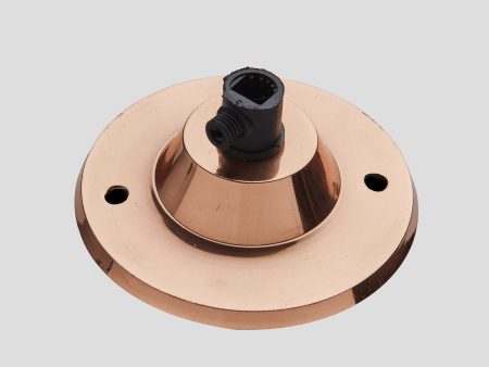 Edison Ceiling Rose - 1 Outlet - Copper Supply