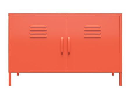 Cache 2 Door Metal Locker Accent Cabinet Fashion