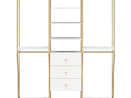 Gwyneth Closet 3 Piece Bundle- 2 Hanging Rod & 1 Drawer Unit Online now