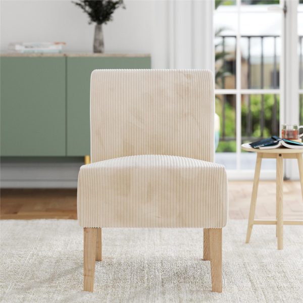 Hazen Armless Upholstered Corduroy Accent Chair For Sale