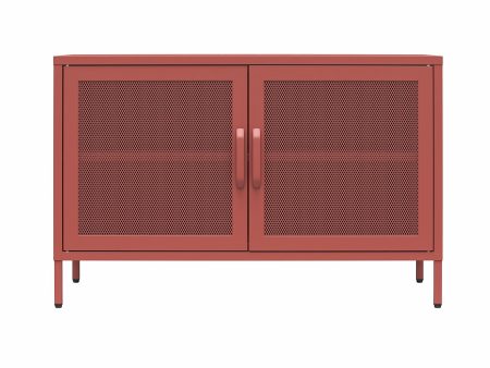 Channing 2 Door Storage Cabinet-Mesh Metal Locker For Sale