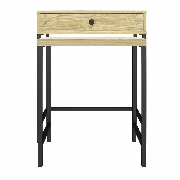 Brookville Nesting Side Tables with Minimalistic 2-Tone Design Fashion