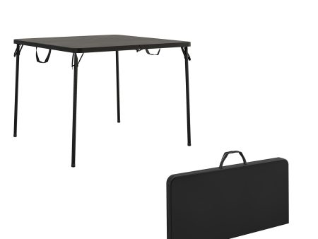 38.5 Inch Indoor and Outdoor Fold-in-Half Card Table with Handle Hot on Sale