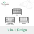 Little Seeds Raven 3-in-1 Metal Crib with Rounded Edges For Sale