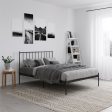 Ares Metal Bed with Adjustable Height Frame for Additional Under Bed Storage Fashion